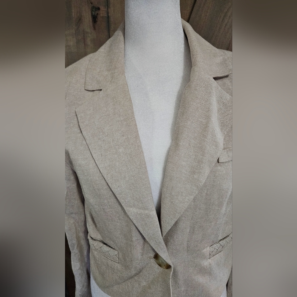 Jason Wu Cropped Linen Blend Single Button Braide… - image 7